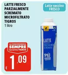 Latte Fresco Parzialmente Scremato Microfiltrato