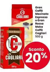 Caffè cagliari - Gran Caffè Macinato Espresso O Gran Rossa Moka Caffè