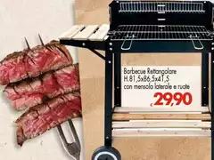 Barbecue Rettangolare H.81,586,5x41,5 Con Mêmsola Interole E Ruote