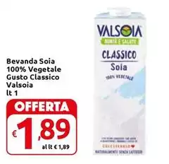 Valsoia - Bevanda Soia 100% Vegetale Gusto Classico