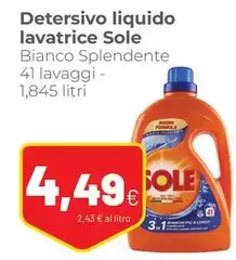 Sole - Detersivo Liquido Lavatrice