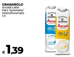 Granarolo - Accadi Latte Parz. Scremato/ Intero/Scremato
