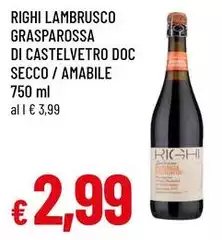 Righi - Lambrusco Grasparossa Di Castelvetro DOC Secco / Amabile