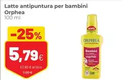 Orphea - Latte Antipuntura Per Bambini