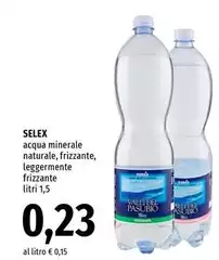 Selex - Acqua Minerale Naturale, Frizzante, Leggermente Frizzante
