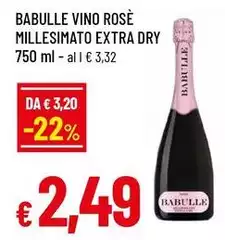 Babulle - Vino Rosè Millesimato Extra Dry