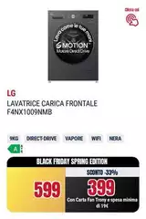 LG - Lavatrice Carica Frontale F4NX1009NMB 