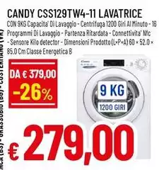 Candy - Css129tw4-11 Lavatrice