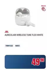 Jbl - Tune Flex Auricolare True Wireless Stereo (TWS) In-Ear Musica E Chiamate Bluetooth Bianco