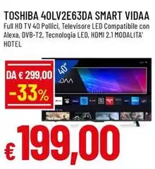 Toshiba - 40LV2E63DA Smart Vidaa
