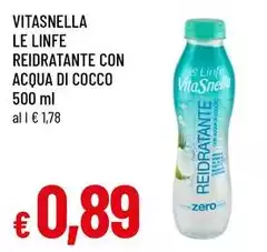 Vitasnella - Le Linfe Reidratante Con Acqua Di Cocco