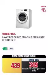 Whirlpool - FreshCare Lavatrice A Libera Installazione - FFB 846 SV IT