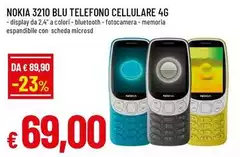 Nokia - 3210 Blu Telefono Cellulare 4G
