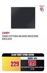 Candy - Idea KRCDJ642 Nero Da Incasso 59 Cm Piano Cottura A Induzione 4 Fornello(i)