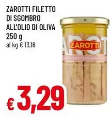 Zarotti - Filetto Di Sgombro All'Olio Di Oliva