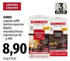 Kimbo - Capsule Caffè Barista Espresso Napoli, Macinato Fresco Espresso