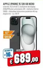 Apple - Iphone 15 128 Gb Nero