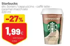 Starbucks - Div. Sorten / Cappucino - Caffè Latte - Caramel Macchiato