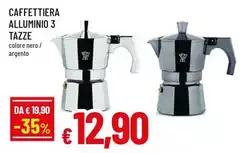 Caffettiera Alluminio 3 Tazze