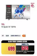 TCL - Tv Qled 75" 75P7K