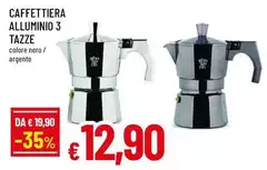 Caffettiera Alluminio 3 Tazze
