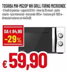 Toshiba - MW-MG20P WH Grill Forno Microonde