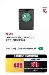 Candy - Lavatrice Carico Frontale HES12104TWMBB6S
