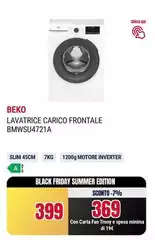 Beko - Lavatrice Carico Frontale BMWSU4721A