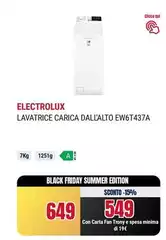 Electrolux - Lavatrice Carica Dall'Alto EW6T437A