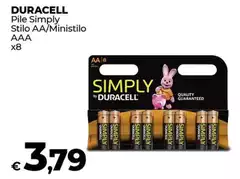 Duracell - Pile Simply Stilo Aa