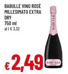Babulle - Vino Rosè Millesimato Extra Dry