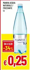 Maniva - Acqua Naturale/ Frizzante