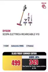 Dyson - V10 Parquet Aspirapolvere A Bastone 2 In 1 Batteria Secco Senza Sacchetto Grigio