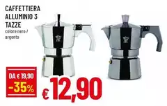 Caffettiera Alluminio 3 Tazze