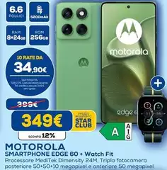 Motorola - Smartphone Edge 60 + Watch Fit