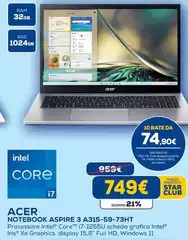 Acer - Notebook Aspire 3 A315-59-73HJ