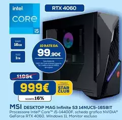 Star - Msi Desktop Mag Infinite S3 14NUC5-1658IT
