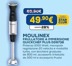 Moulinex - Frullatore A Immersione Quickchef Plus DD6738