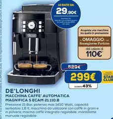 De Longhi - Macchina Caffe' Automatica Magnifica S Ecam 21.110.b