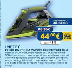 Imetec - Ferro Da Stiro A Vapore Eco Perfect 9017
