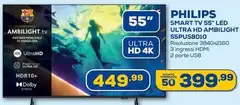 Philips - 55PUS810 TV 139,7 cm (55") 4K Ultra HD Smart TV Wi-Fi Nero