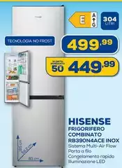 Hisense - Frigorifero Combinato RB390N4ACE INOX