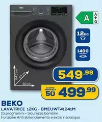 Beko - Lavatrice 12KG-BMEWWT41241M