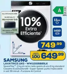 Samsung - Lavatrice 11kg - WW11DG6B85LK