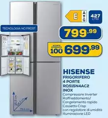 Hisense - Frigorifero 4 Porte RQ515N4AC2 Inox