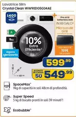 Samsung - Lavatrice Slim Crystal Clean WW90DG5G34AE