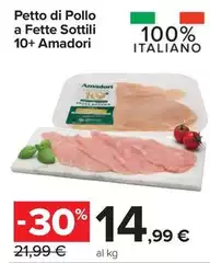 Amadori - Petto Di Pollo A Fette Sottili 10+