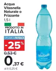 Vitasnella - Acqua  Naturale O Frizzante