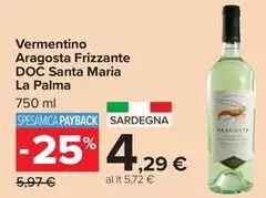 Santa Maria La Palma - Vermentino Aragosta Frizzante DOC