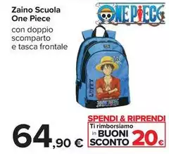 Zaino Scuola One Piece